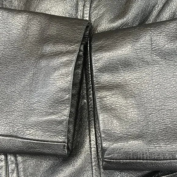 Y2k Wilsons Leather‎ Cropped Moto Jacket Thinsulate Woman M Black Belted Vtg 90s - Picture 9 of 15